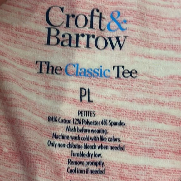 Croft& Barrow The Classic Tee pink PL - Picture 4 of 6